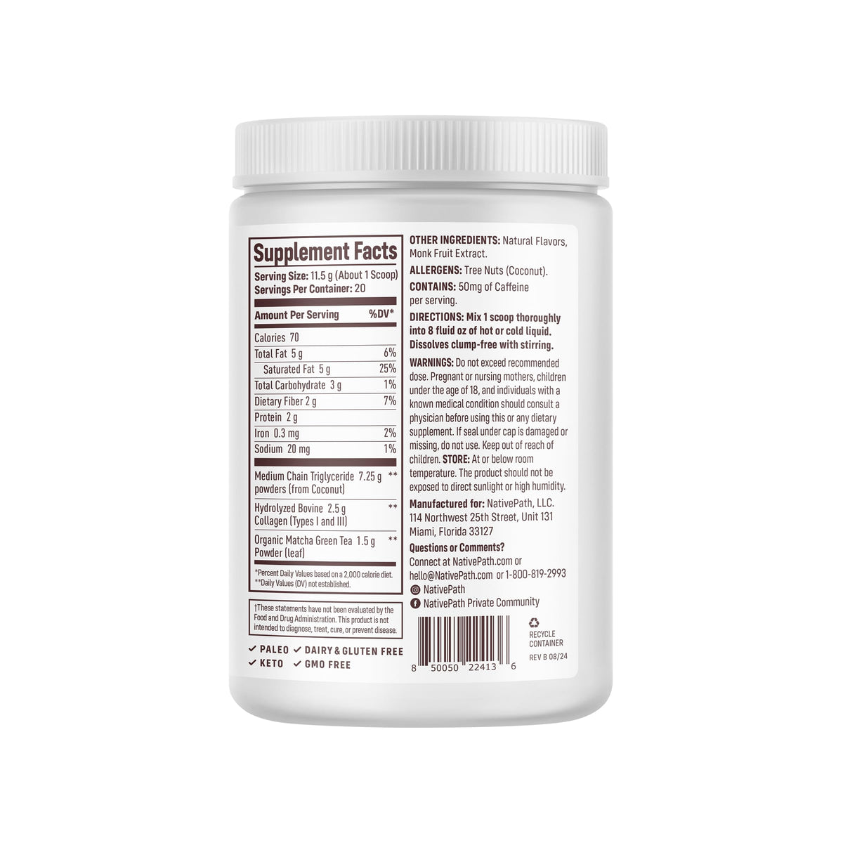 NativePath Collagen Peptides, 20 Servings