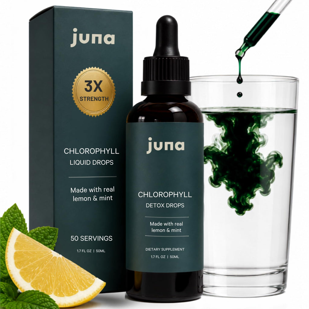 Juna Liquid Chlorophyll Drops Lemon & Mint 3X Strength - 1.7 Fl Oz
