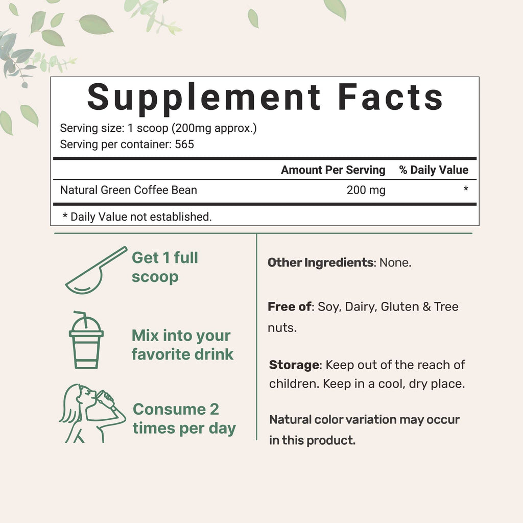 Micro Ingredients Green Coffee Bean Extract Powder - 4 Ounce - image 2