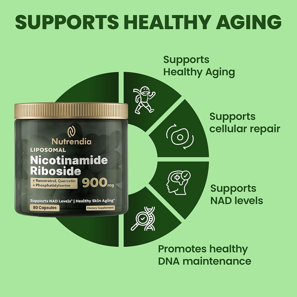 GROWTIN HIGH STRENGTH NAD+ Liposomal Nicotinamide Riboside - 80 Capsules - image 6