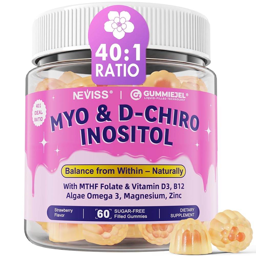 NEVISS Sugar Free Inositol Gummies - Myo-Inositol & D-Chiro Inositol