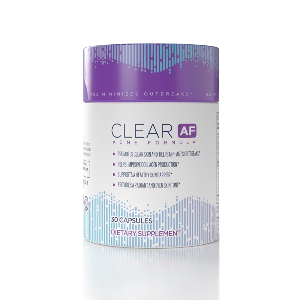 Clear AF Clear Skin Supplement with Ceramides & Zinc - 30 Capsules