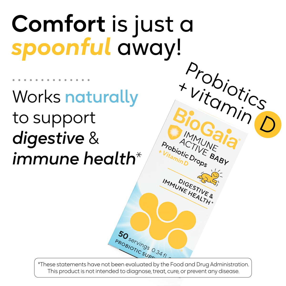 BioGaia Immune Active Baby Probiotic Drops + Vitamin D - 10 mL - image 3