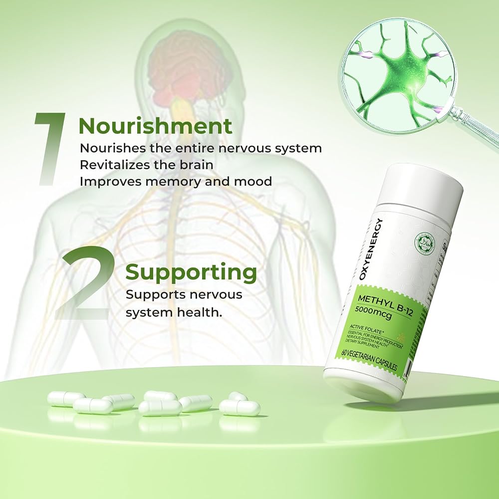 OxyEnergy Methyl Vitamin B12 5000mcg - 60 Capsules - image 4