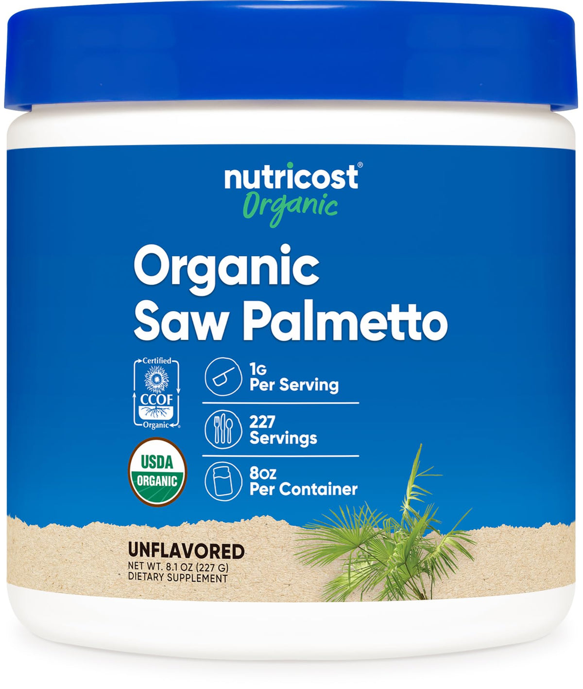 Nutricost Organic Saw Palmetto Powder - 8.1 oz