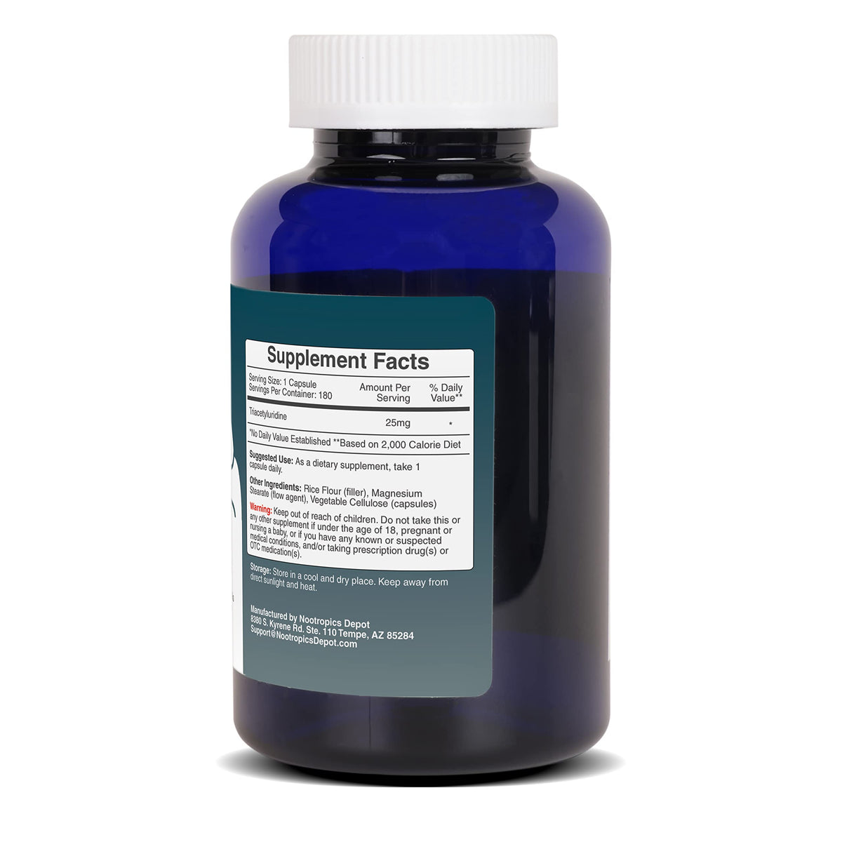 Nootropics Depot Triacetyluridine 25mg Capsules - 180 Count - image 7
