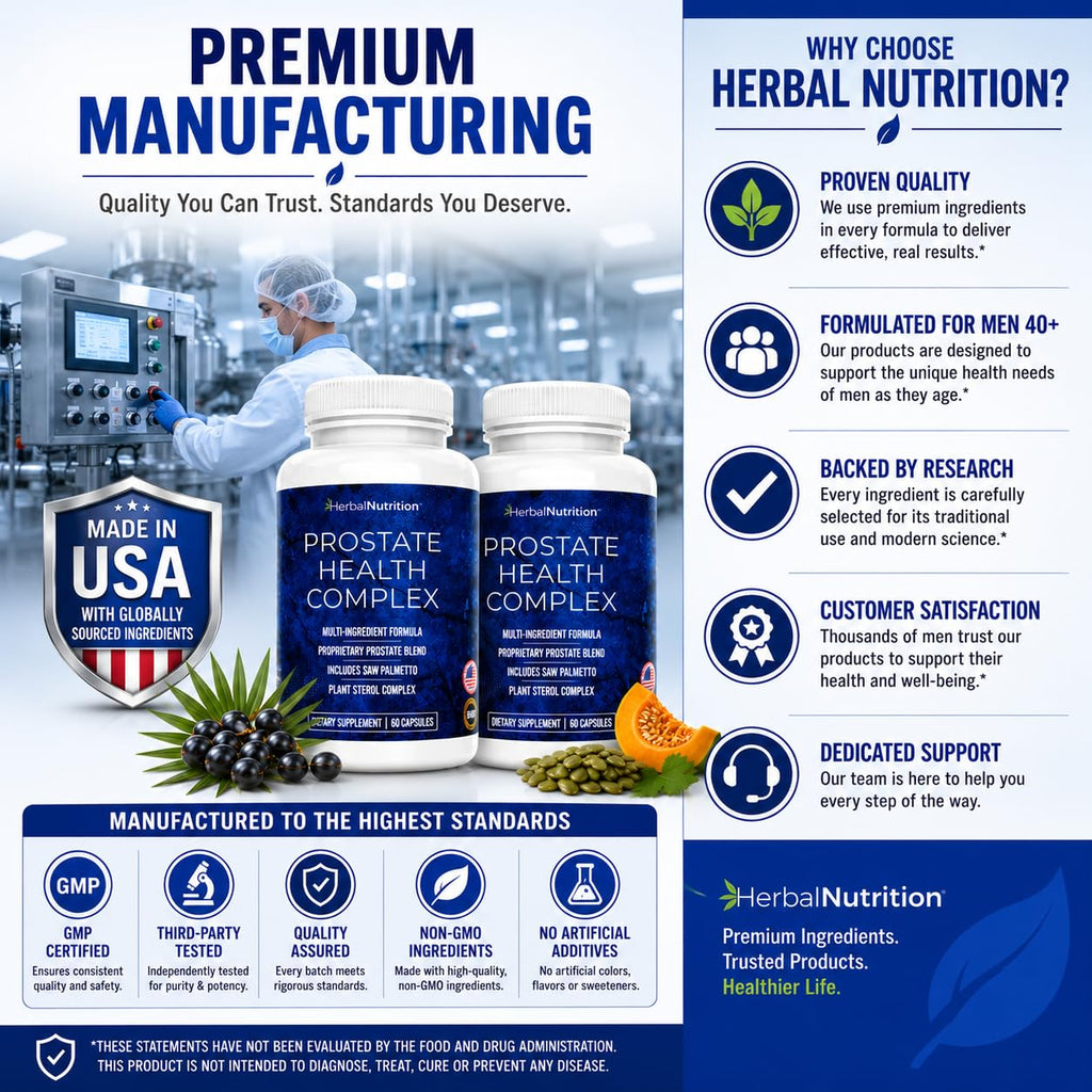 Herbal Nutrition Prostate Health Support with Beta Sterols - 120 Capsules - image 7