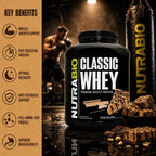 NutraBio Classic Whey Protein Powder Supplement - 25g of Protein Per