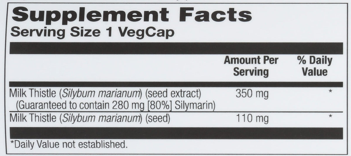 Solaray Milk Thistle 350 mg - 60 Vegetarian Capsules - image 3