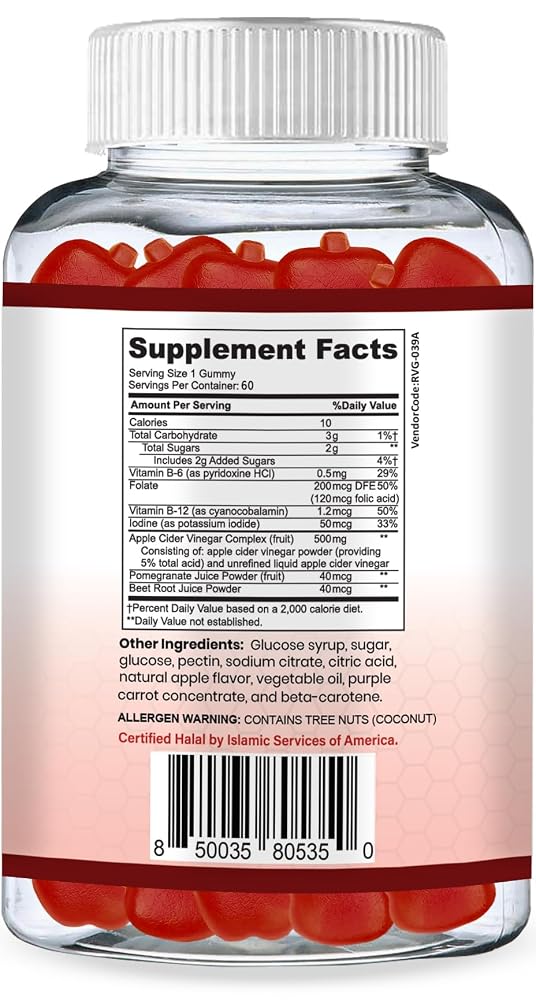 SHIFAA NUTRITION Apple Cider Vinegar Gummies - 60 Count - image 8