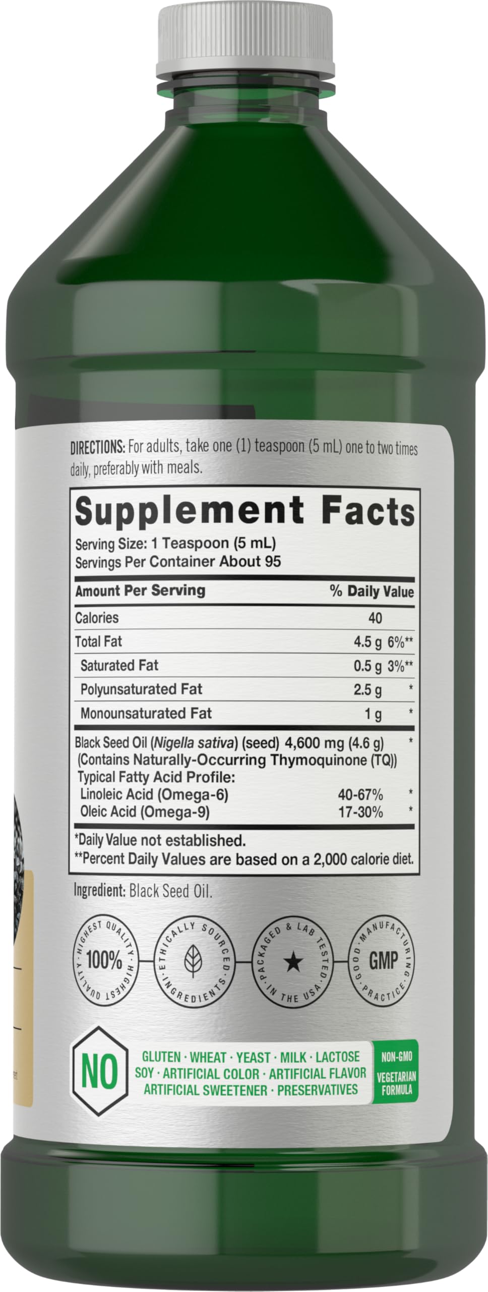 Horbäach Black Seed Oil Liquid - 16 Fl Oz - image 2