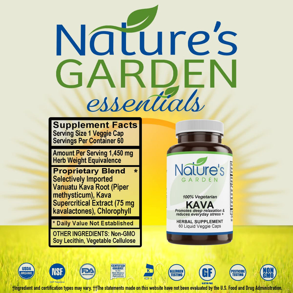 Nature's Garden Essentials Kava - 60 Vegetarian Capsules - image 2