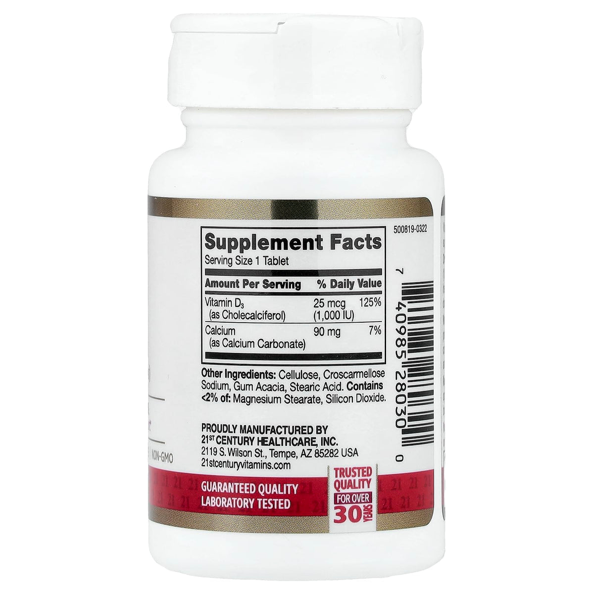 21st Century Vitamin D3 1000 IU - 60 Tablets - image 2