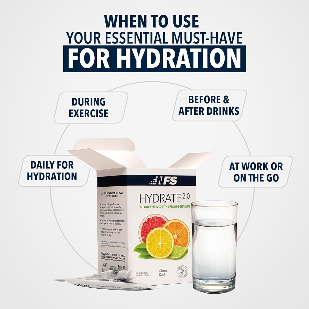 NF Sports Hydrate 2.0 Electrolytes Hydration Powder Packets
