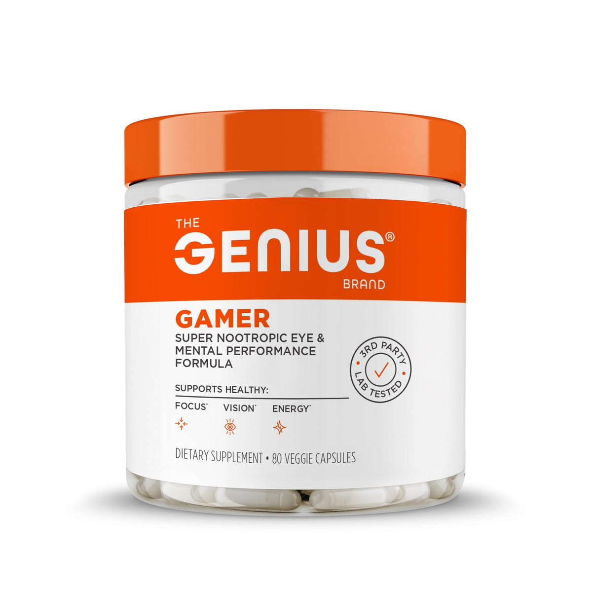 The Genius Brand Genius Gamer Nootropic Gaming Focus Supplement - 80 Capsules
