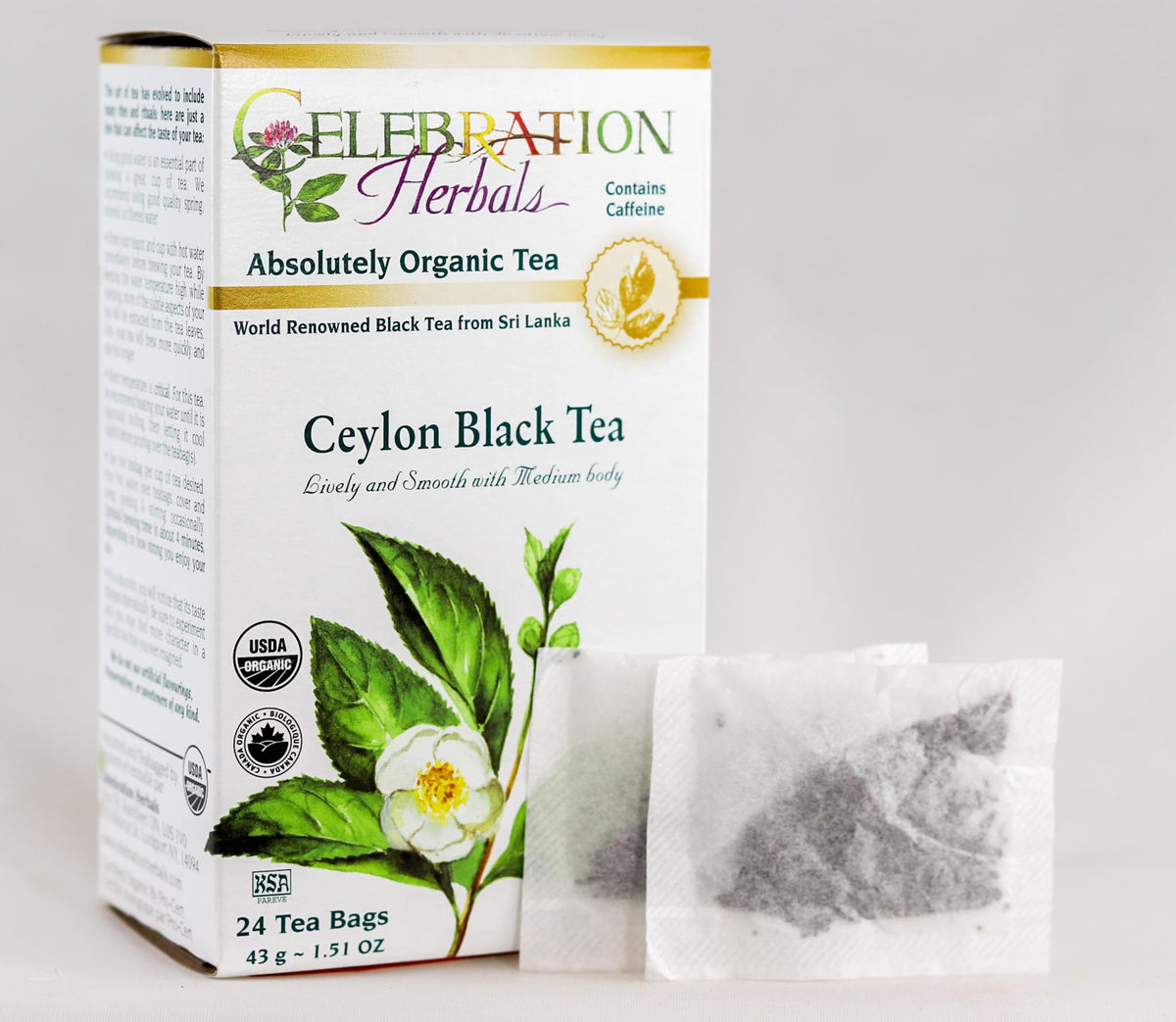Celebration Herbals Ceylon Black Tea Organic - 24 Teabags - image 2