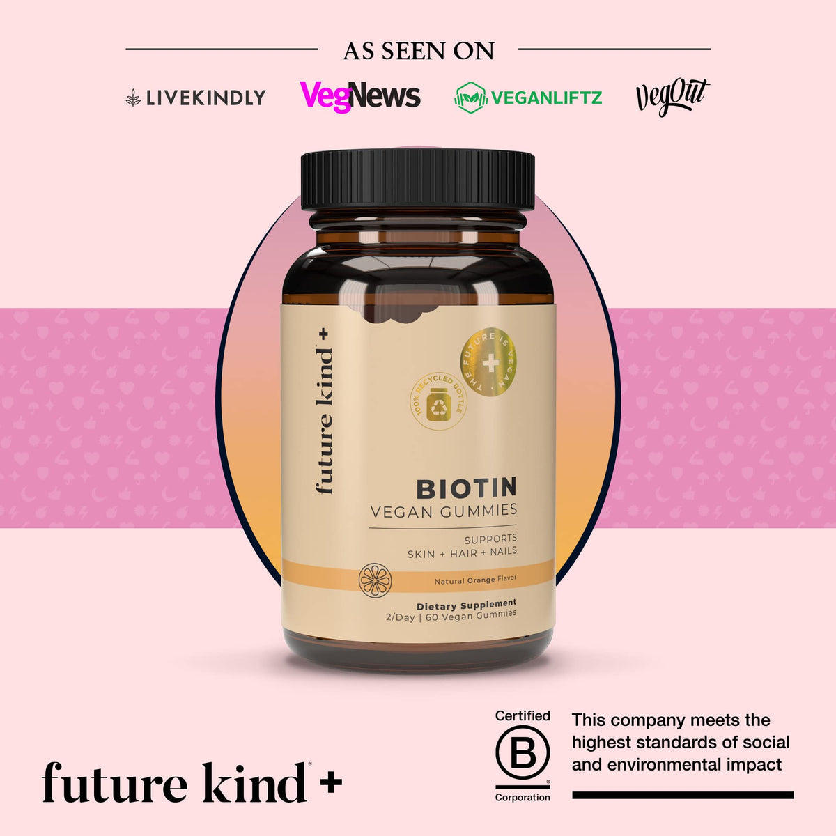 Future Kind Vegan Biotin Gummies for Hair, Skin & Nails - 30ct - image 5