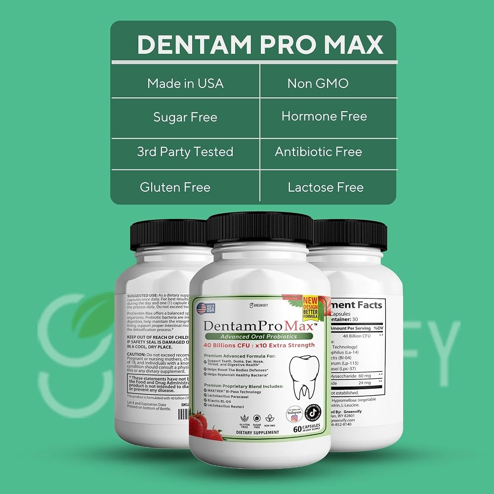 GREENVIFY DentamPro Max Fresh Breath Probiotics - 60 Capsules - image 3