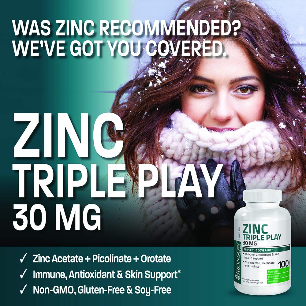 Bronson Triple Play Capsule Zinc Immune