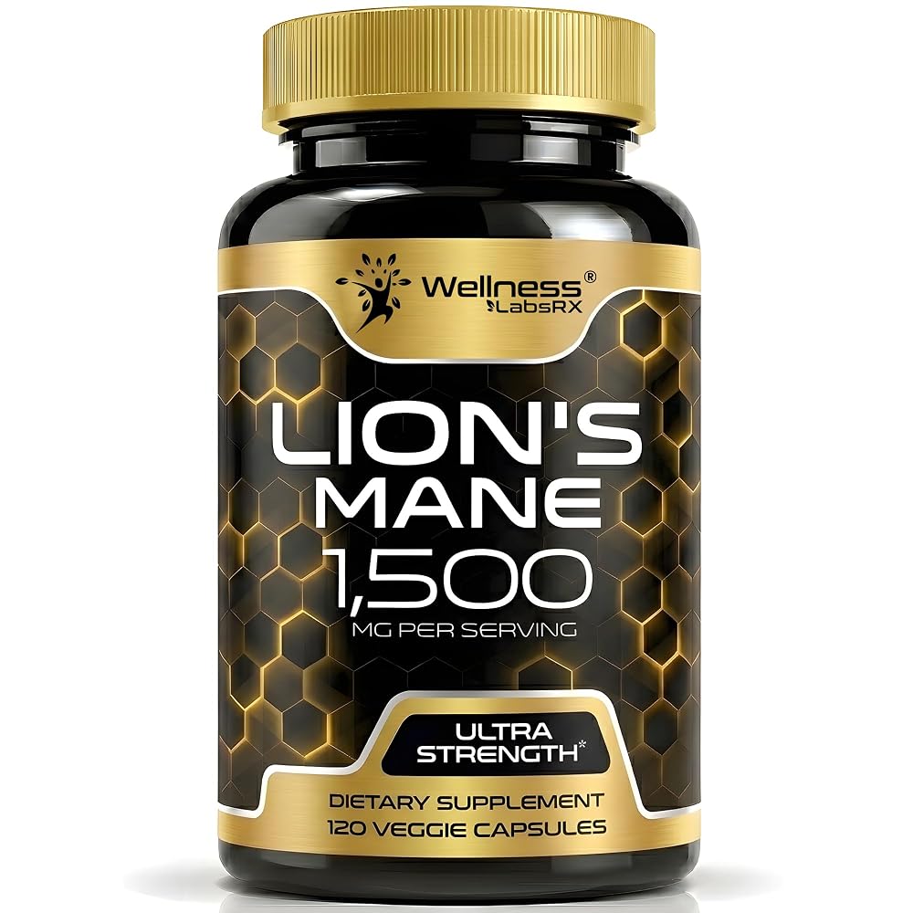 WELLNESS LABSRX Lions Mane Supplement Organic Capsules