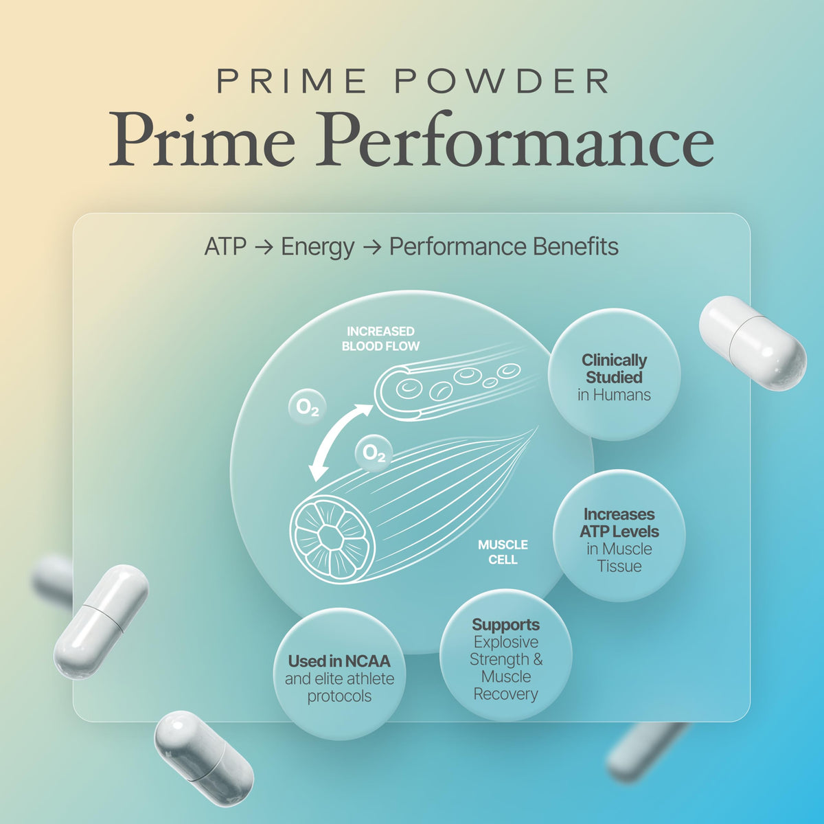 Prime Powders ATP Capsules Adenosine Triphosphate 400mg - image 3