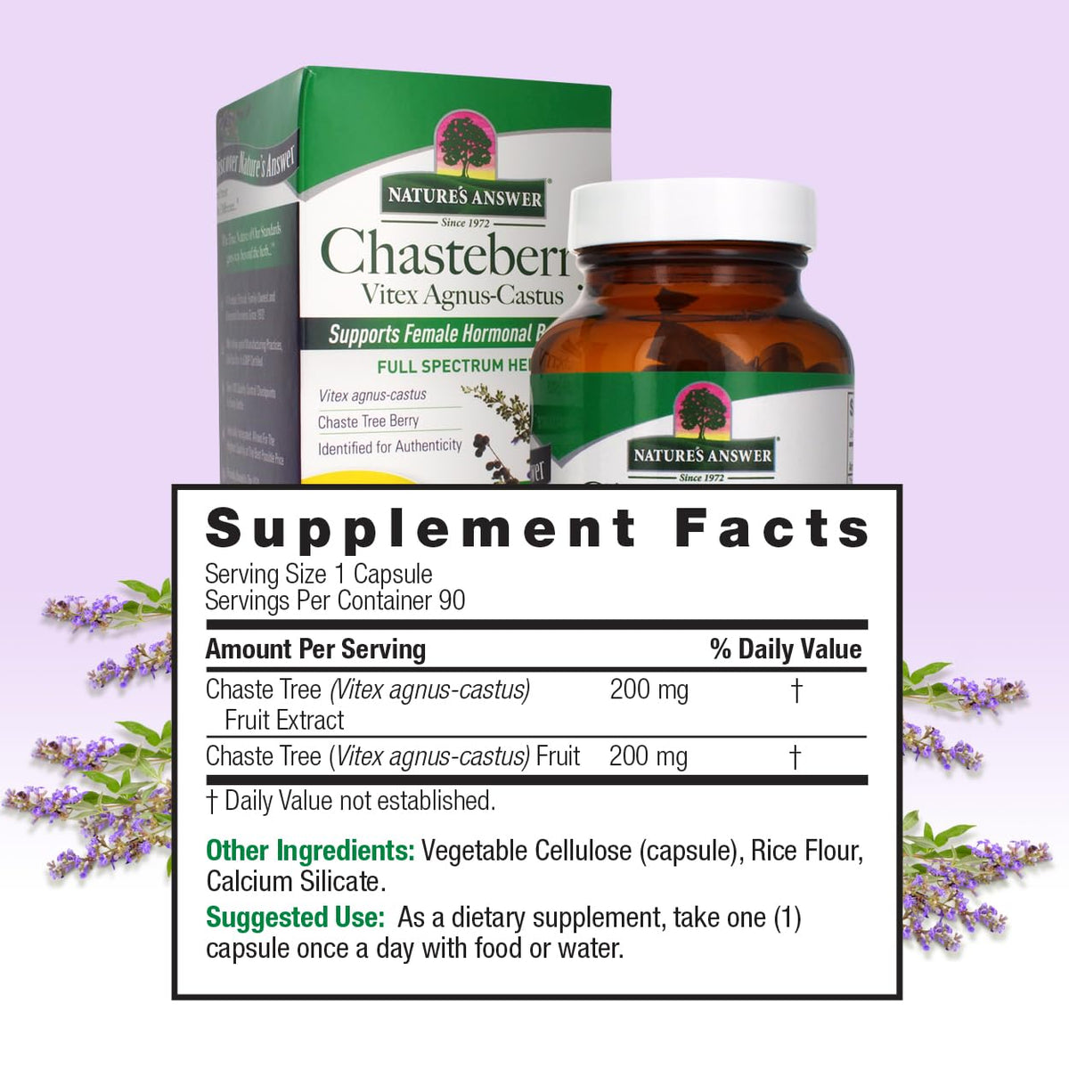 Nature's Answer Chasteberry Vitex 400mg - 90 Capsules - image 3