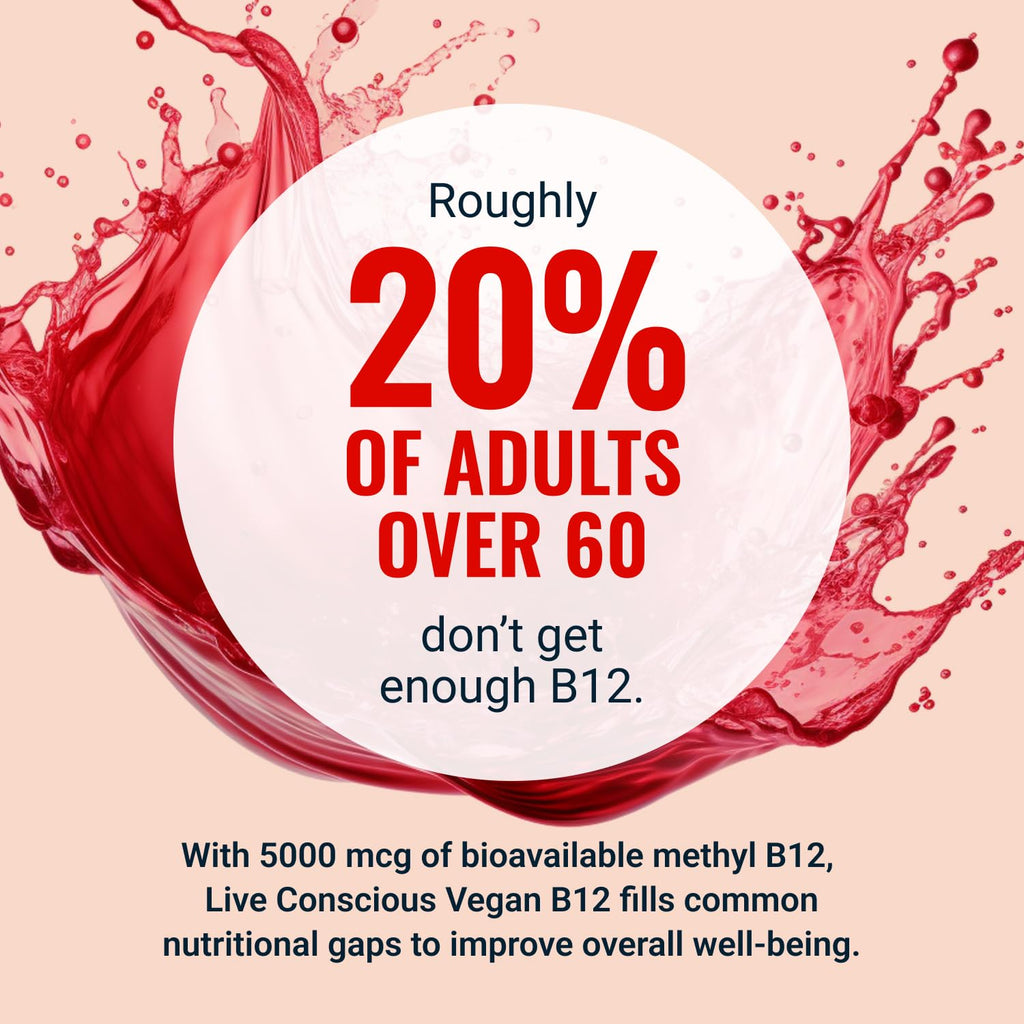Live Conscious Vegan B12 Sublingual Liquid Drops 5000mcg - 60 Servings - image 5