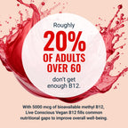 Live Conscious Vegan B12 Sublingual Liquid Drops 5000mcg - 60 Servings - image 5