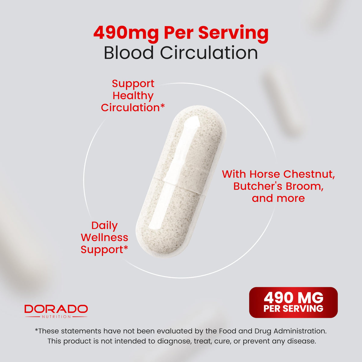 DORADO NUTRITION Blood Circulation Supplement - 150 Capsules - image 4