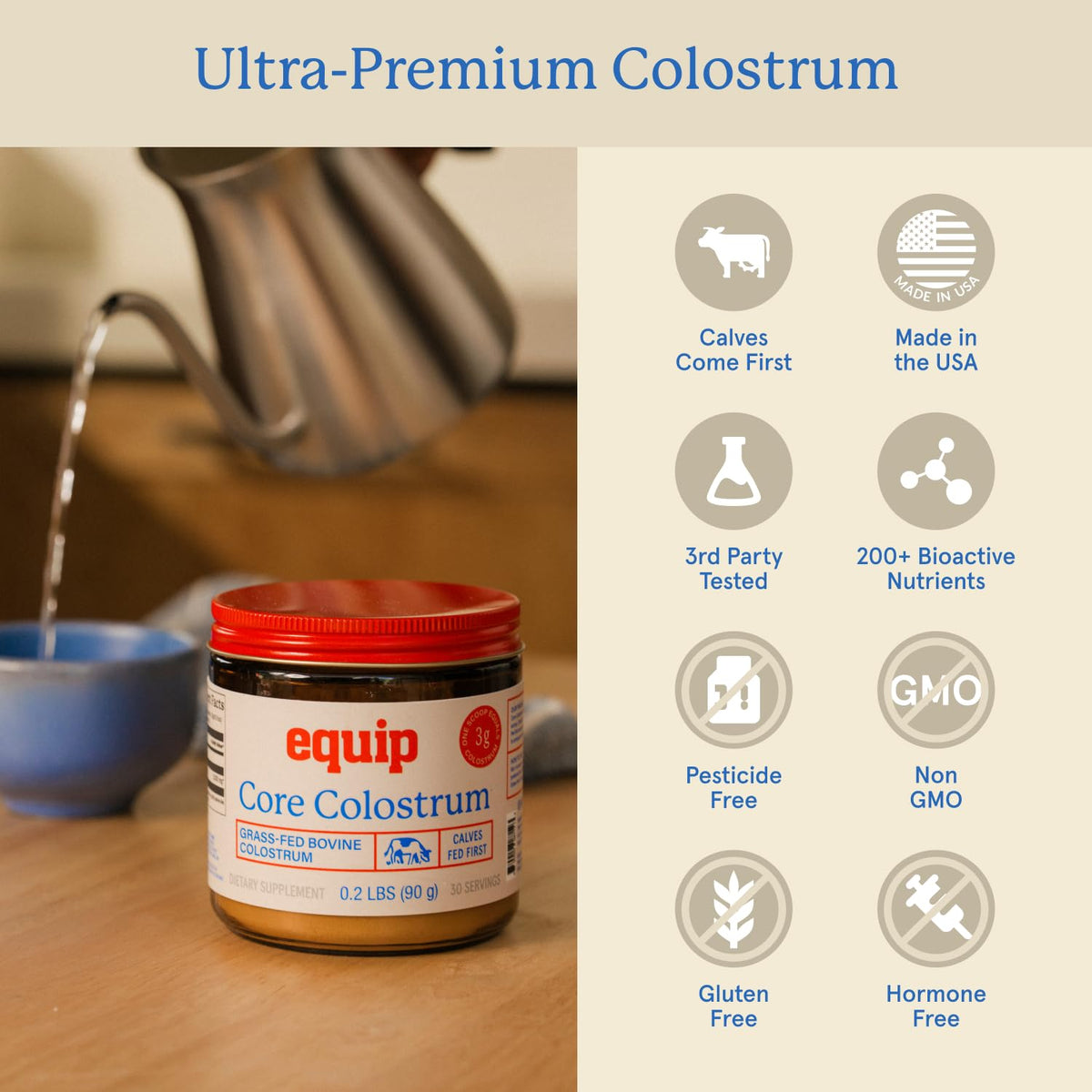 Equip Core Bovine Colostrum Powder - 30 Servings - image 4