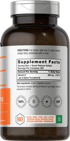 Horbäach Vitamin E Supplement 400 IU - 300 Softgels - image 2
