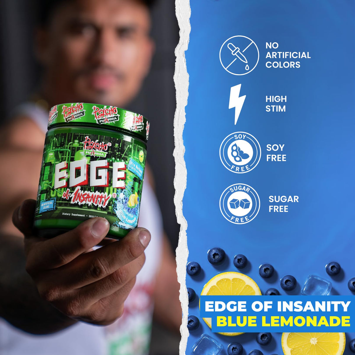 Psycho Pharma Edge of Insanity High-Stim Pre-Workout Powder