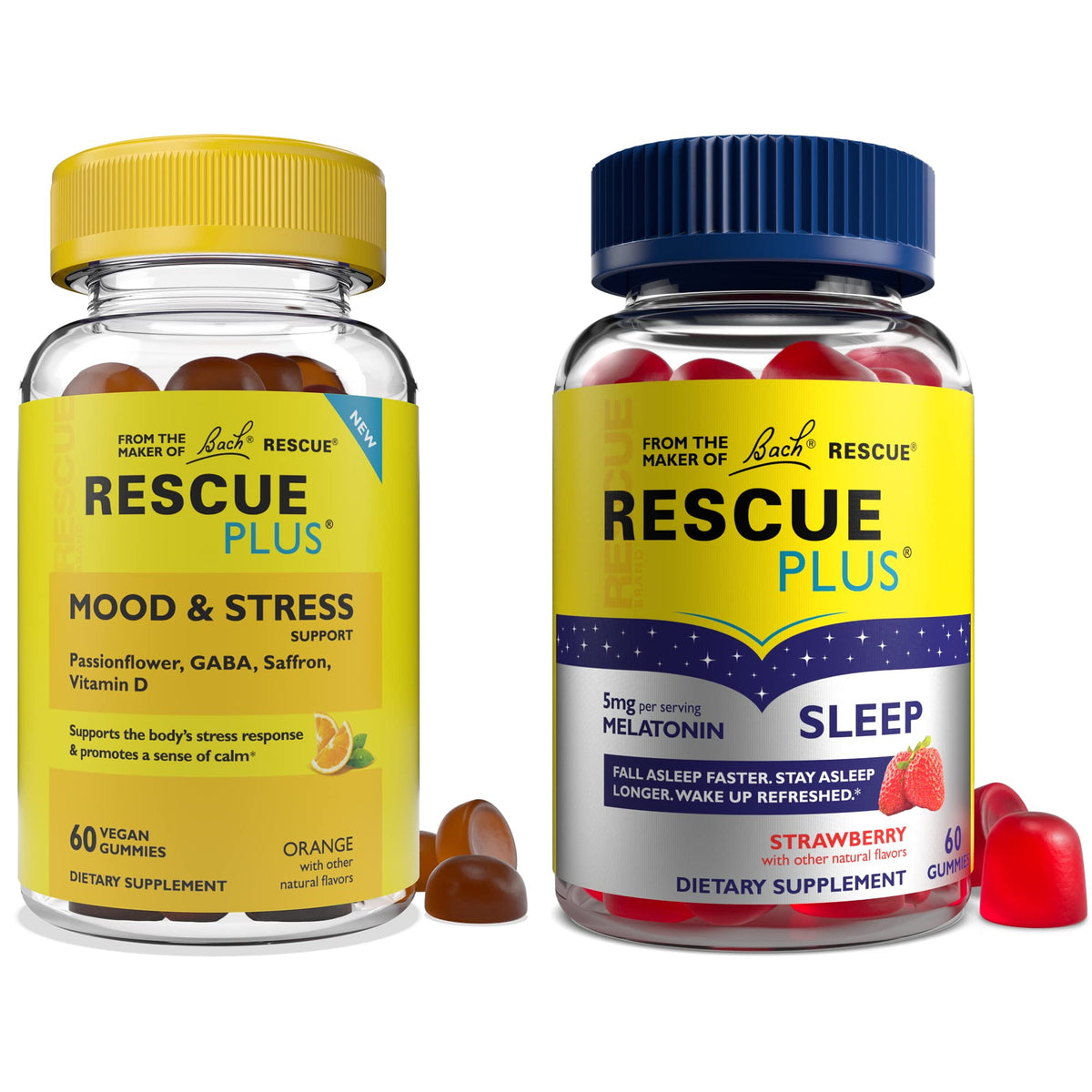 RESCUE Plus Sleep & Mood Support Gummies Duo - 120 Gummies