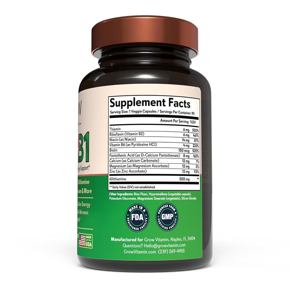 grow vitamin Beyond B1 Complex Vitamin B Supplement - 90 Capsules - image 9