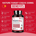 NATURE TARGET CoQ10 300mg Softgels with PQQ - 120 Softgels - image 6