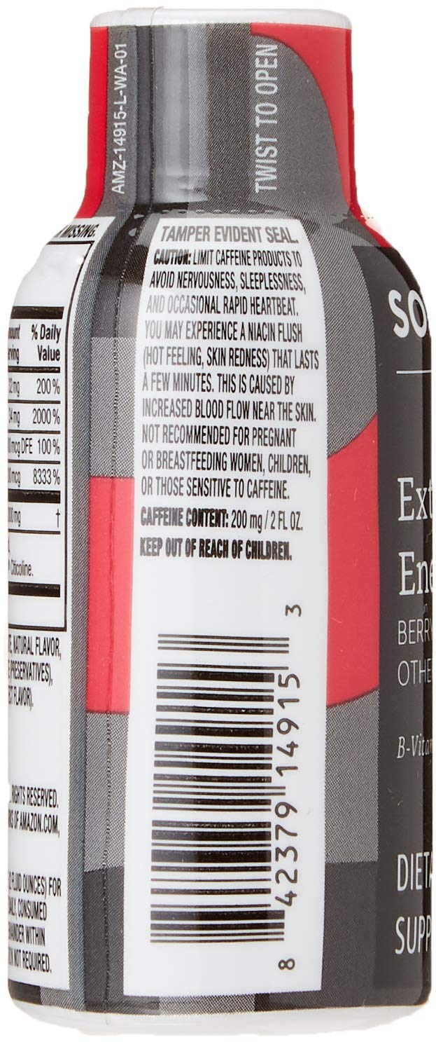 Amazon Brand Solimo Energy Shot Berry Flavor - 12 Pack - image 5
