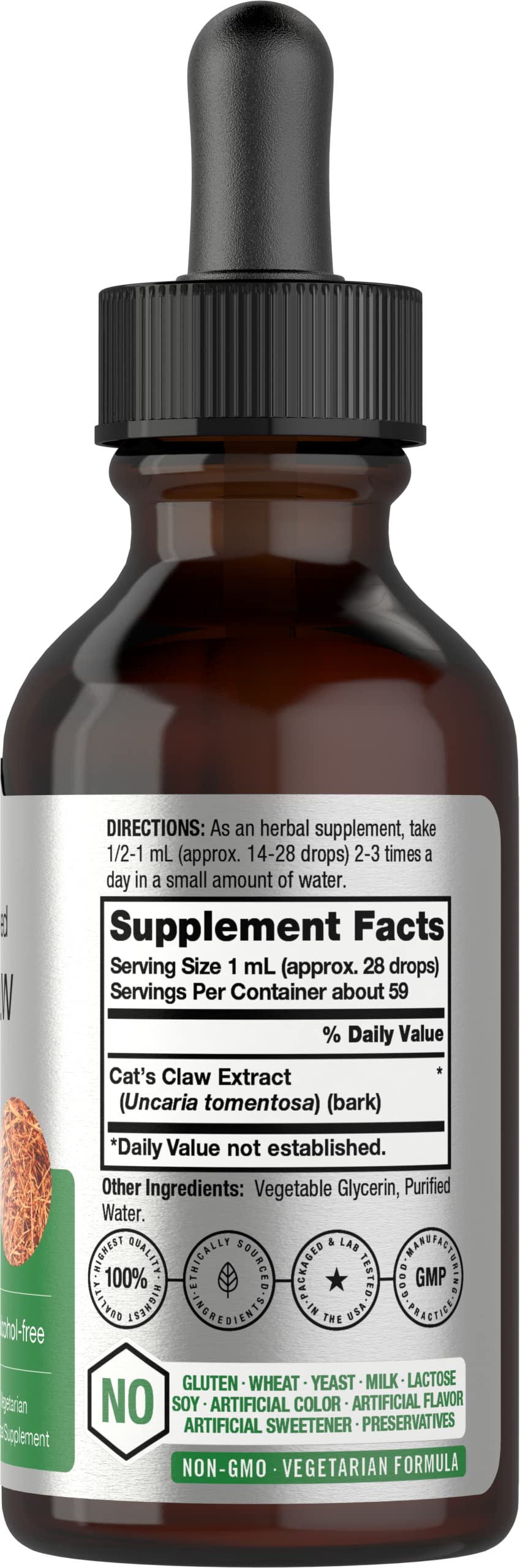 Horbäach Cat's Claw Herb Extract Tincture Alcohol Free - 2 Fl Oz - image 2