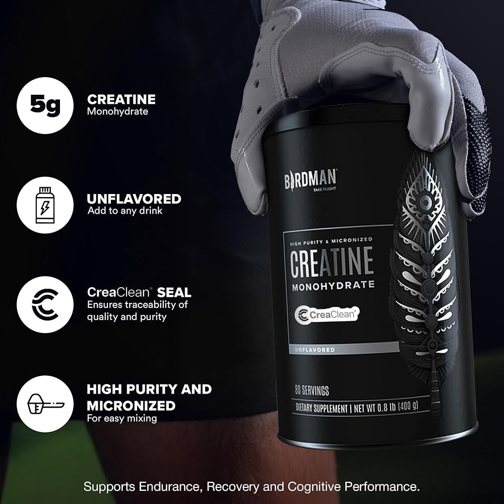 BIRDMAN Micronized Creatine Monohydrate Powder - 80 Servings - image 3