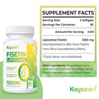 Kayseari Fisetin 1200mg Liposomal Fisetin Supplements 98% Pure