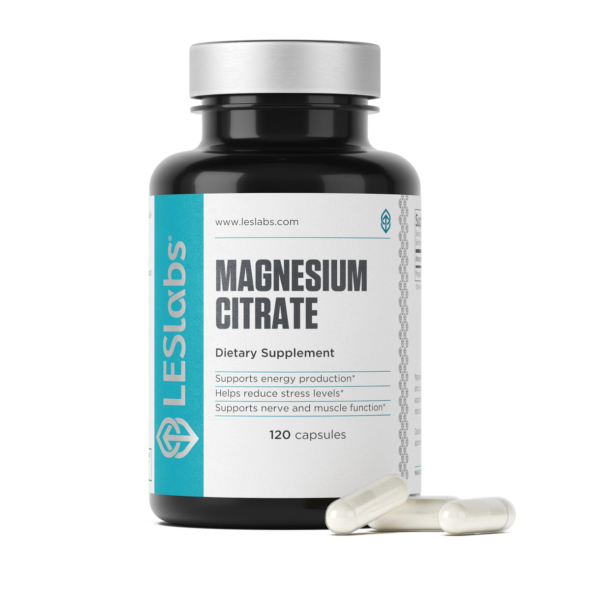 LES Labs Magnesium Citrate Supplement - 120 Capsules