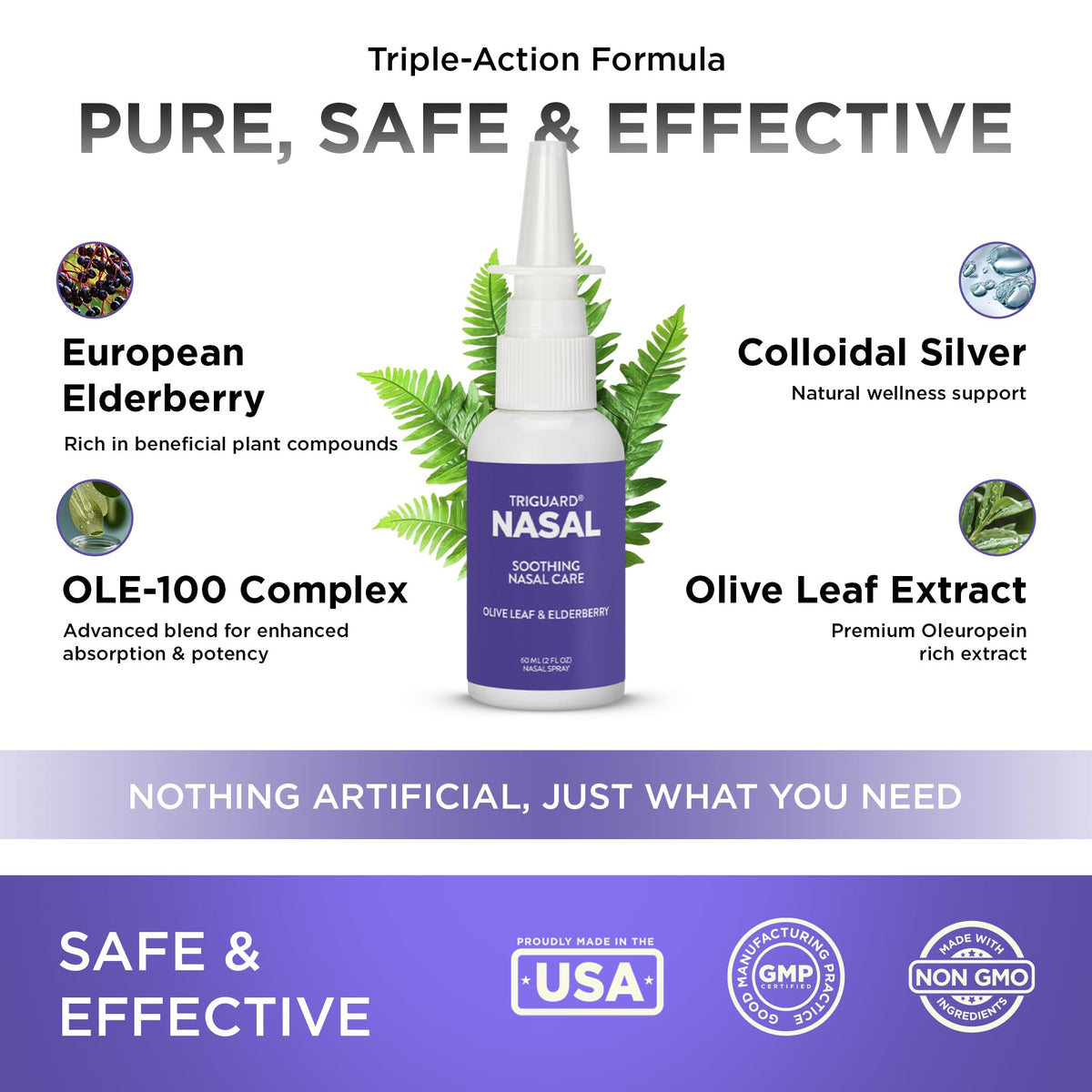 Oxygen Nutrition TriGuard Plus Colloidal Silver Nasal Spray - 2 Fl Oz - image 4