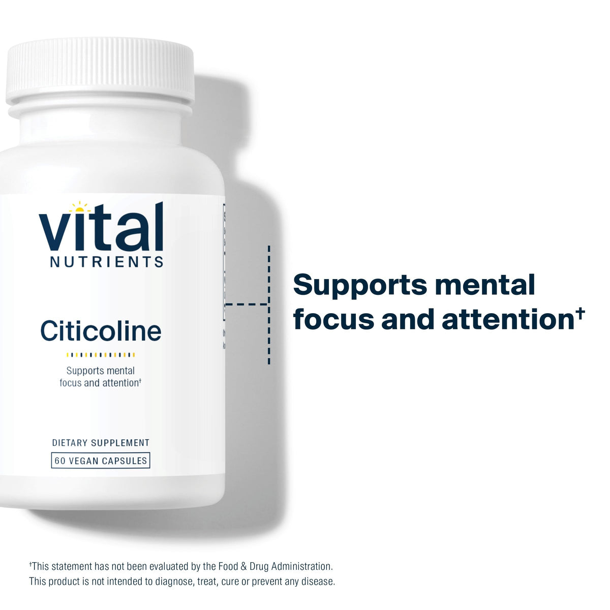 Vital Nutrients Citicoline 250 mg Brain Support - 60 Vegetarian Capsules - image 7