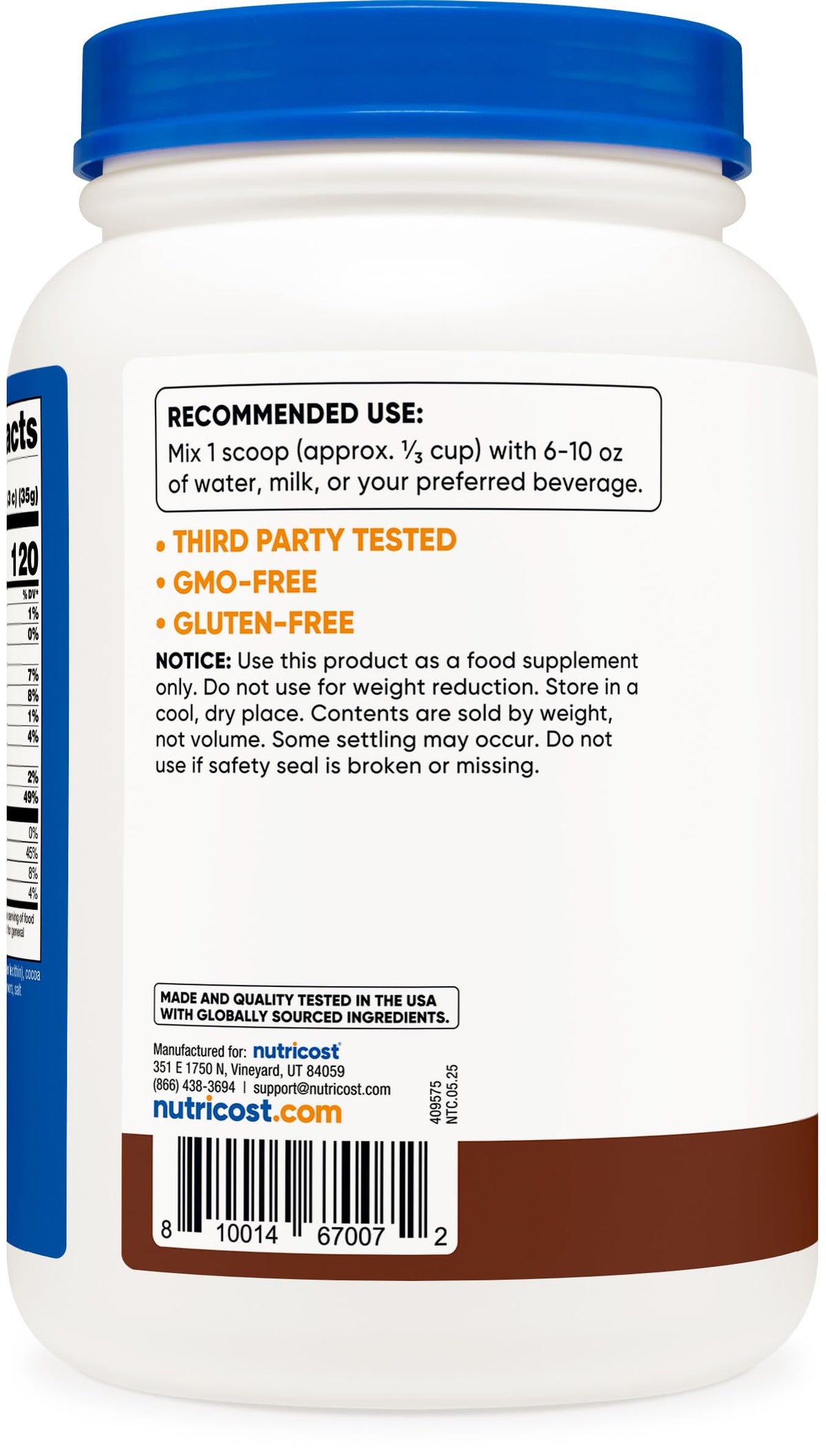Nutricost Casein Protein Powder - 100% Micellar Casein