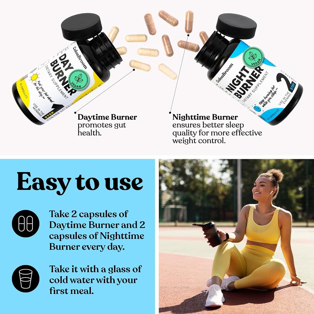 ColonBroom Day & Night Burner Weight Management Capsules - 120 Capsules - image 3