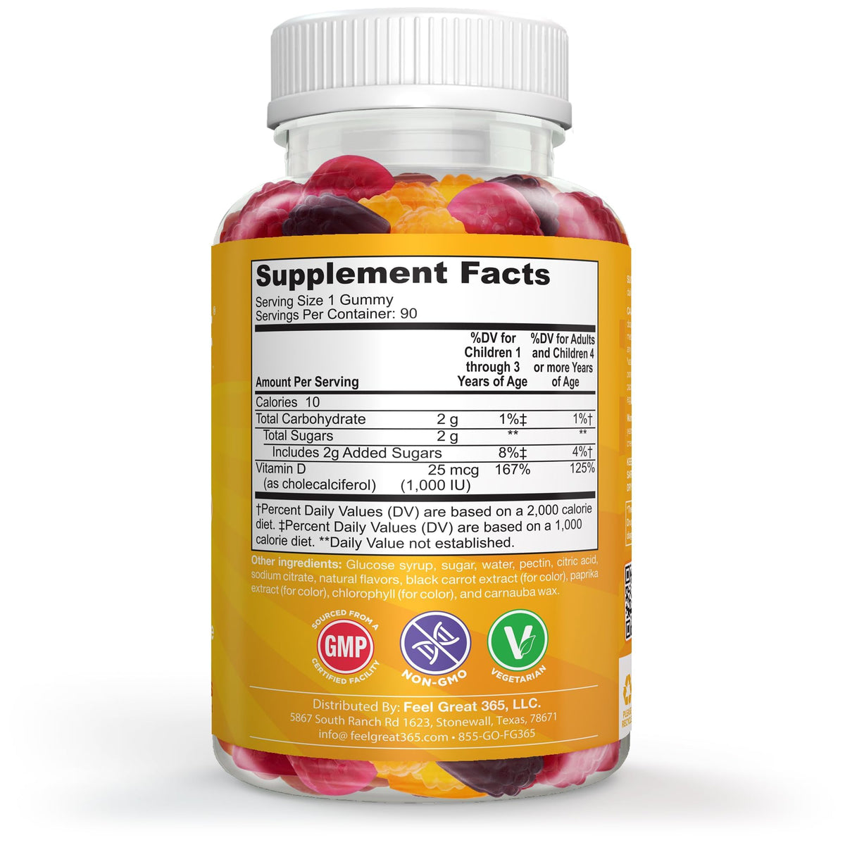 The Feel Great Vitamin Company Feel Great Kids Vitamin D3 1000 IU