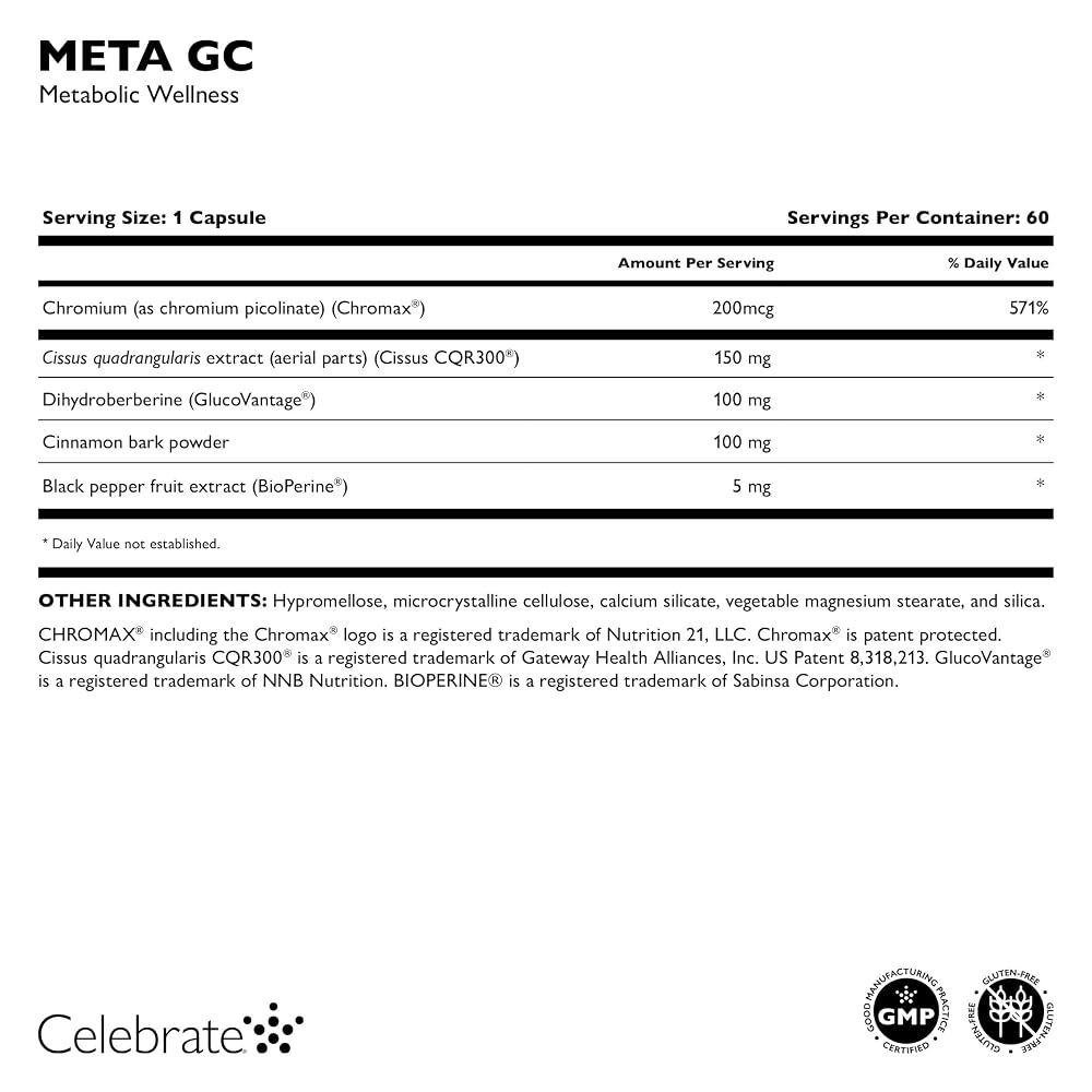 Celebrate Bariatric Supplements META GC Capsules - 60 Capsules - image 3