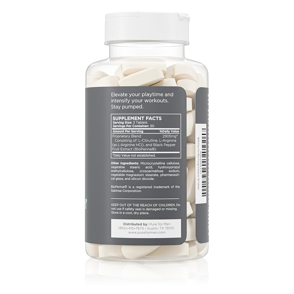 Pure for Men Pump Enhancer Pre-Workout Nitric Oxide Booster - 90 Capsules - image 2