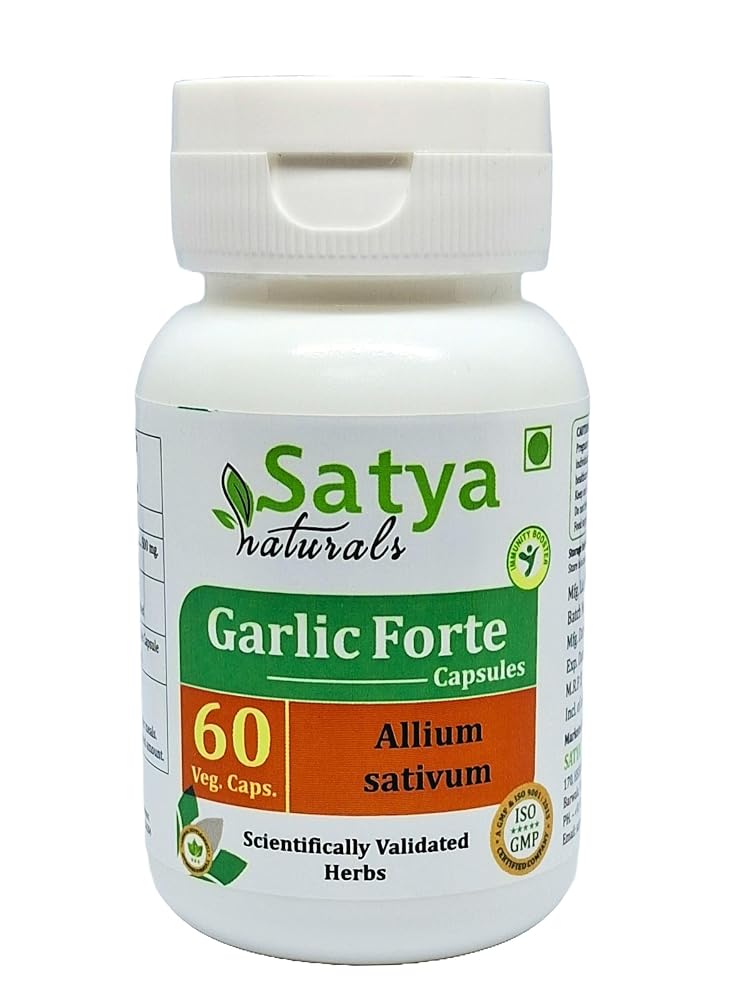 Satya Naturals Garlic Forte Capsules 500 mg. 60 Veg. Capsule