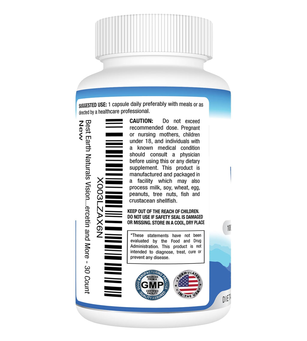 Best Earth Naturals Vision Support Formula with Lutein - 30 Capsules - image 4