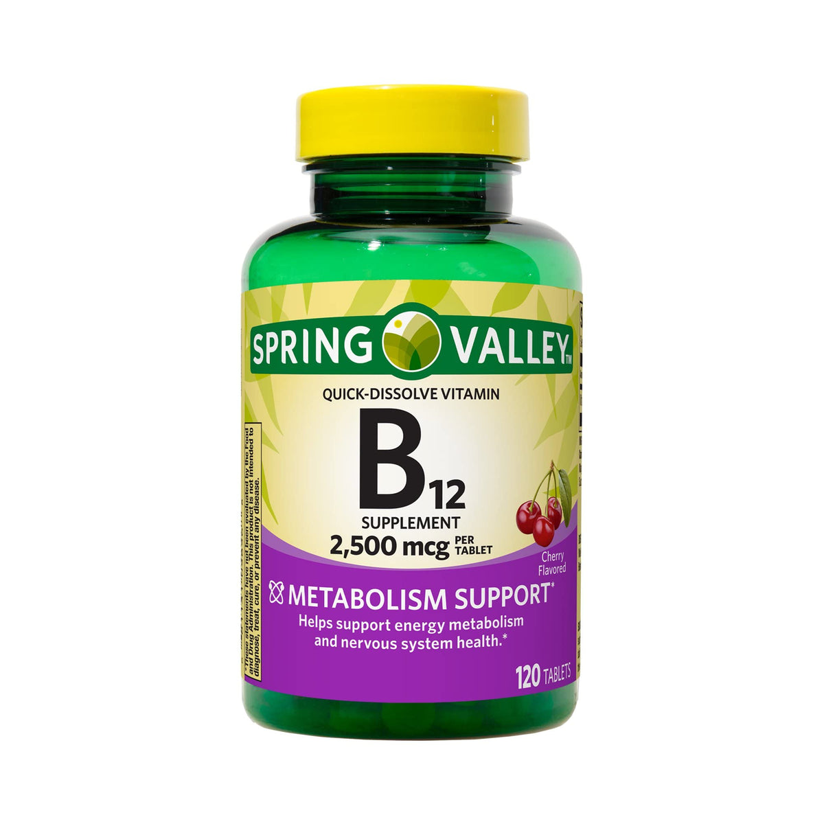 LUAL Spring Valley Vitamin B12 Quick-Dissolve Tablets 2500 mcg - 120 Tablets - image 6